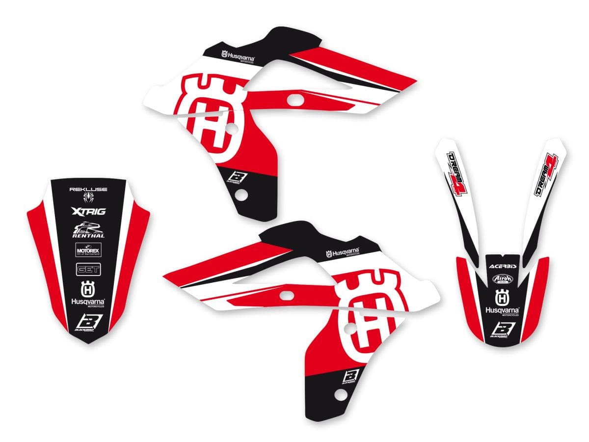 BB-43025687 Kit deco carena Blackbird Dream 4 rosso Husqvarna CR 125 2006-2008