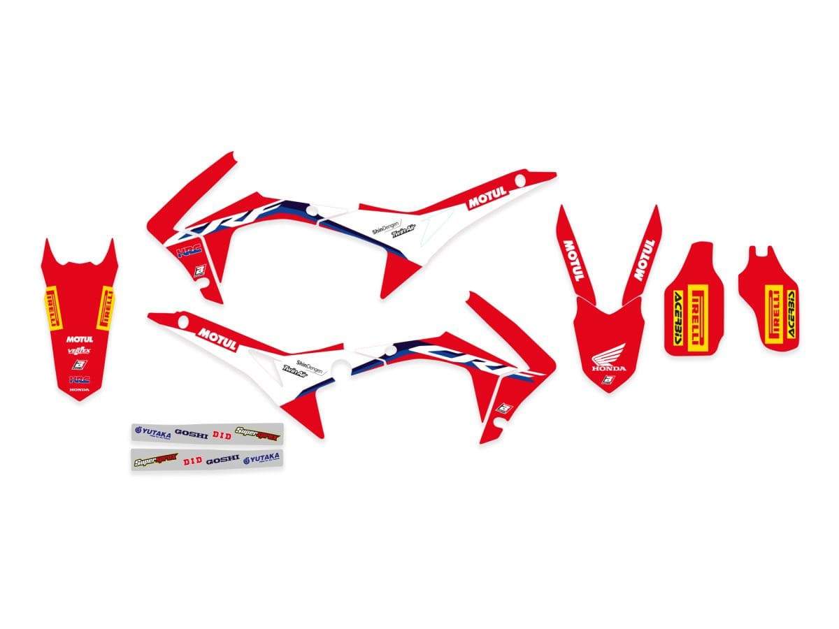 BB-43025897 Complete fairing deco kit with seat cover Blackbird Replica HRC 2019 CRF 250 / 450 2013-2017