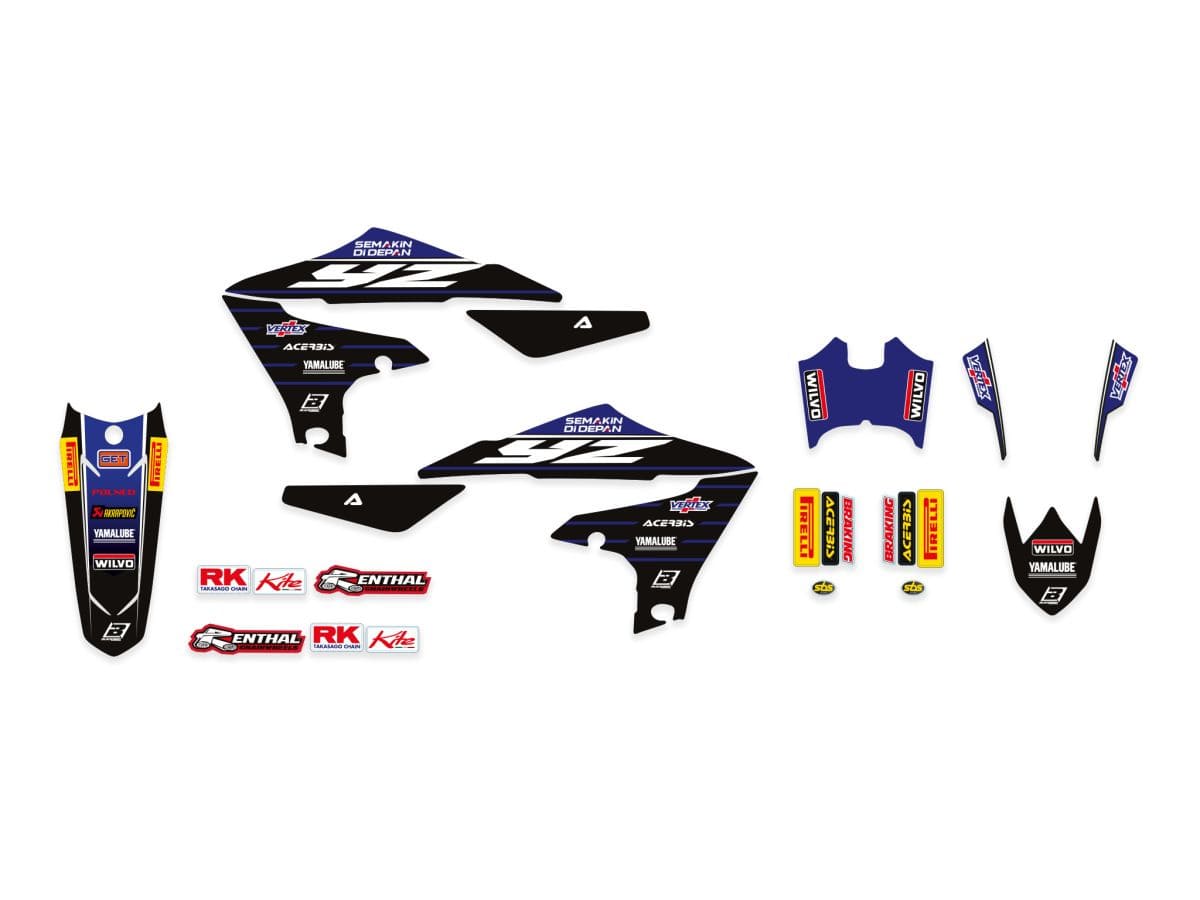 BB-43026667 Fairing deco kit with seat cover Blackbird Replica Yamaha 2020 YZF 250 / 450 after 2018