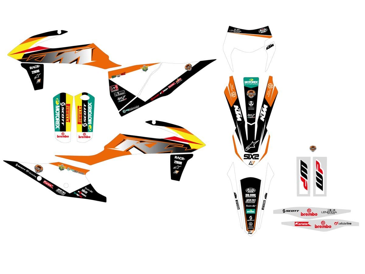 BB-43026685 KTM Trophy 2021 Blackbird fairing deco kit with SX / EXC seat cover 2019-2022