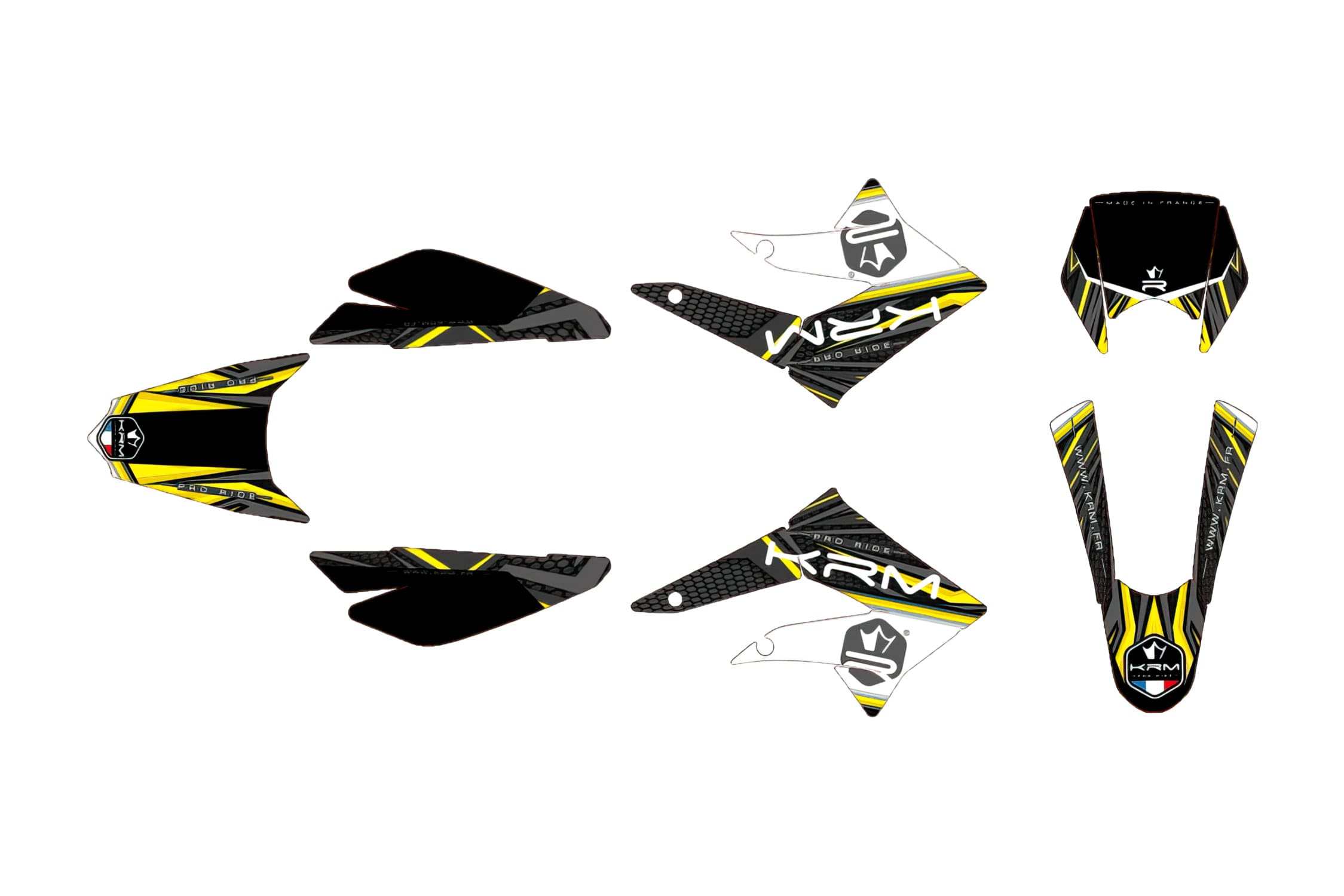 KR550F Kit deco carena KRM giallo Derbi X-treme 2011 - 2017