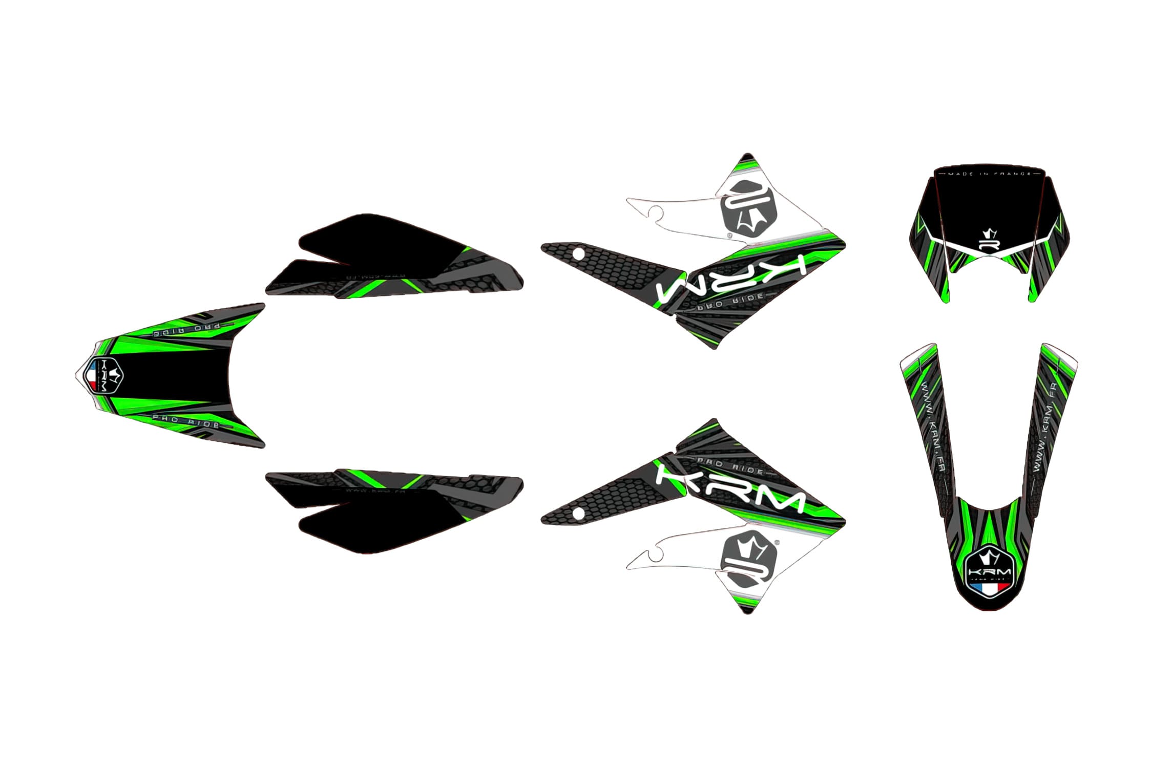 KR551F Kit deco carena KRM verde Derbi X-treme 2011 - 2017