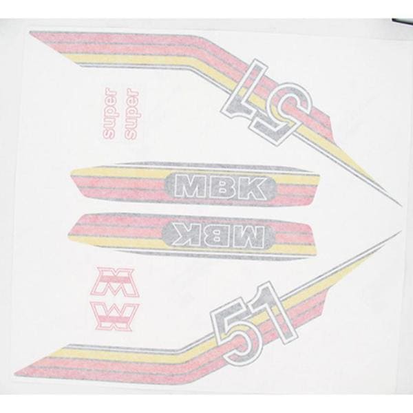 CGN515510 Red / Yellow / Orange Sticker Kit MBK 51 (10 pieces)