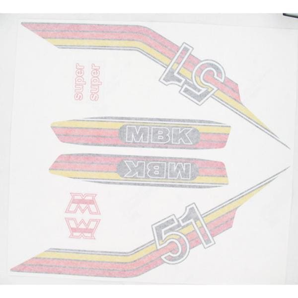 CGN515511 Orange / Red / Yellow Sticker Kit MBK 51 (8 pieces)