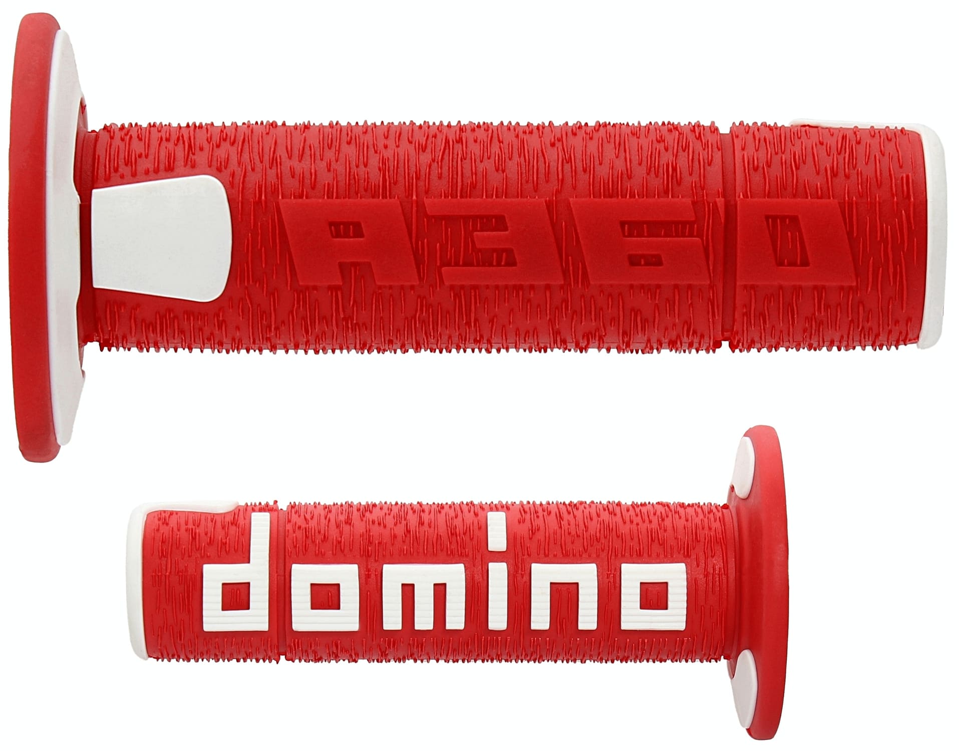 DOM4246A7 Manopole Off Road Domino A360 rosso / bianco