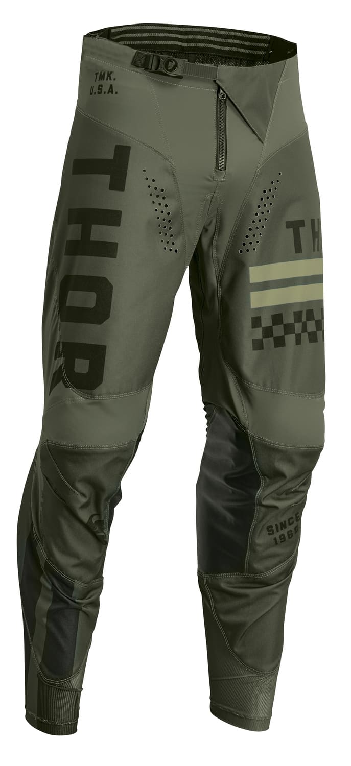 TH290110252 Pantaloni cross Thor Pulse Combat verde oliva 44