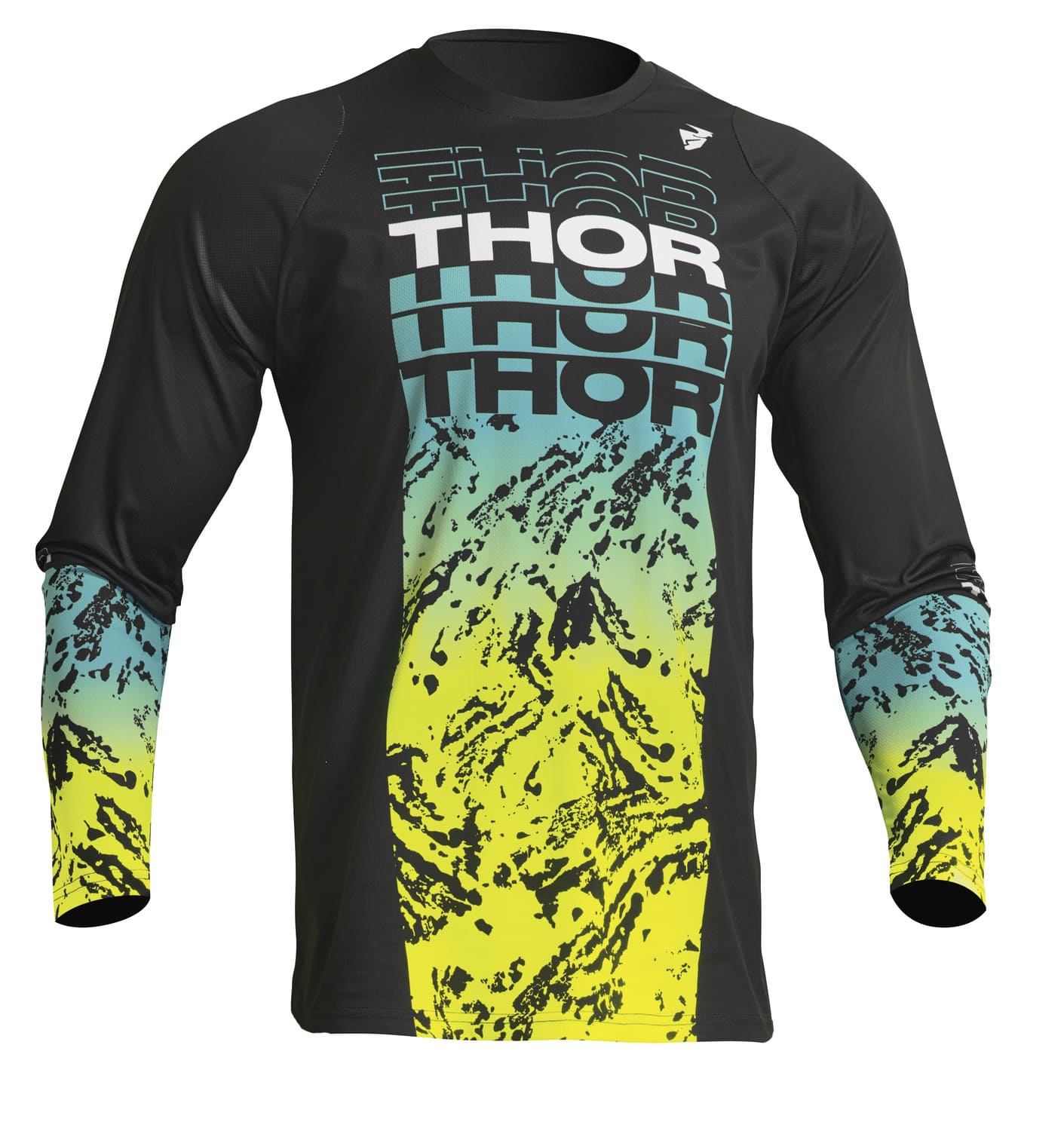 TH29122214 Maglia cross Thor Sector Atlas bambini nero / turchese XL