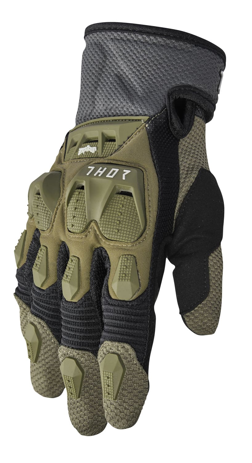 TH33307290 Thor Terrain Cross Gloves Olive Green / Anthracite 2X