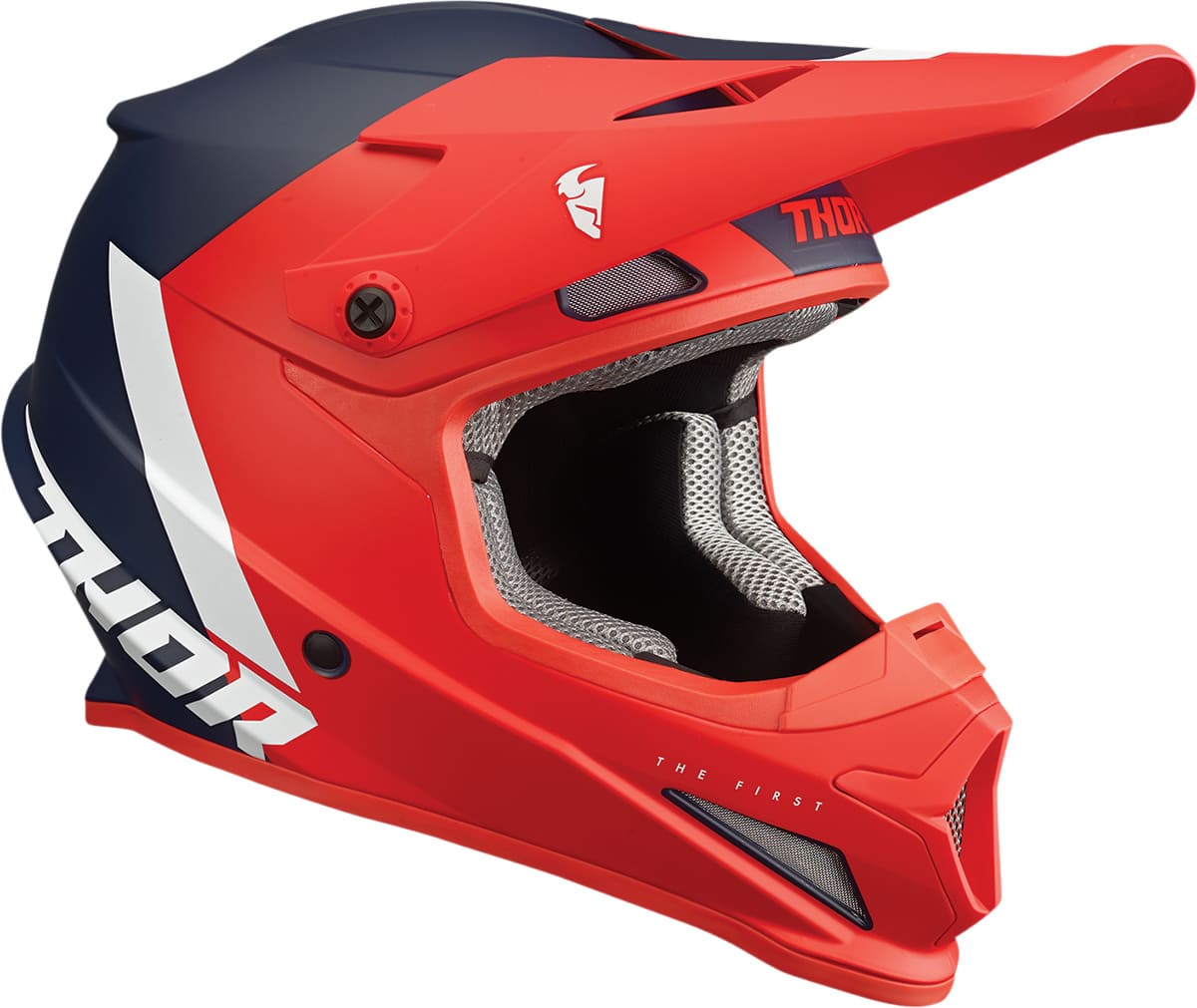 TH01107327 Thor Sector Chev cross helmet red / navy blue 4XL