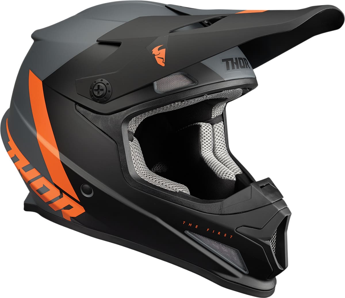 TH01107343 Thor Sector Chev Cross Helmet Anthracite / Orange 4XL