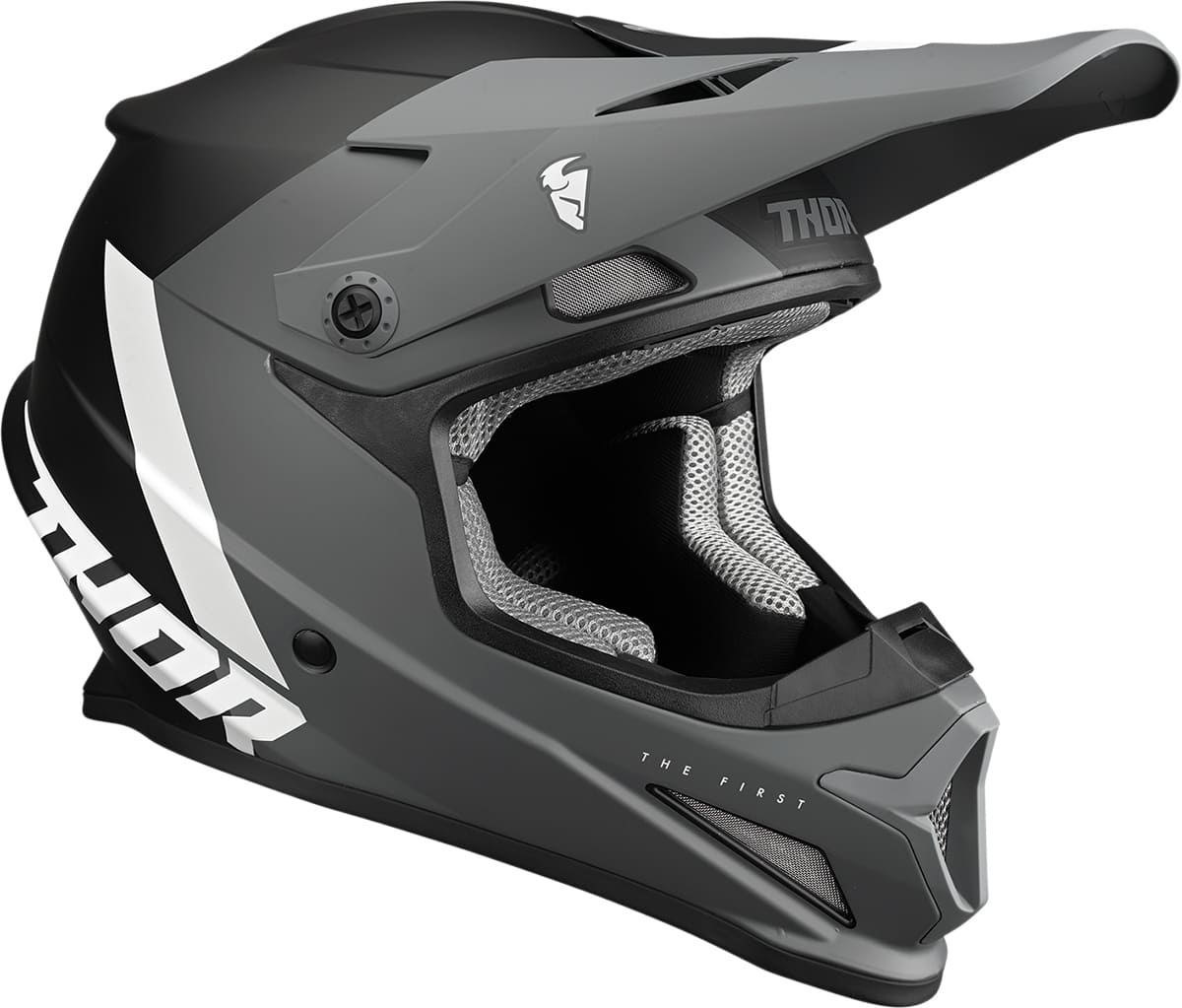 TH01107351 Casco cross Thor Sector Chev grigio / nero 4XL