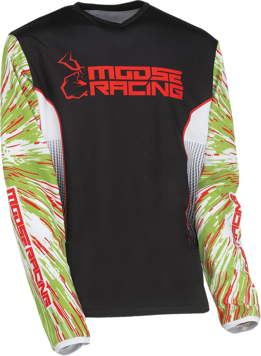 MR-29122270 Maglia cross Moose Racing Kids Agroid verde/rosso/nero XL