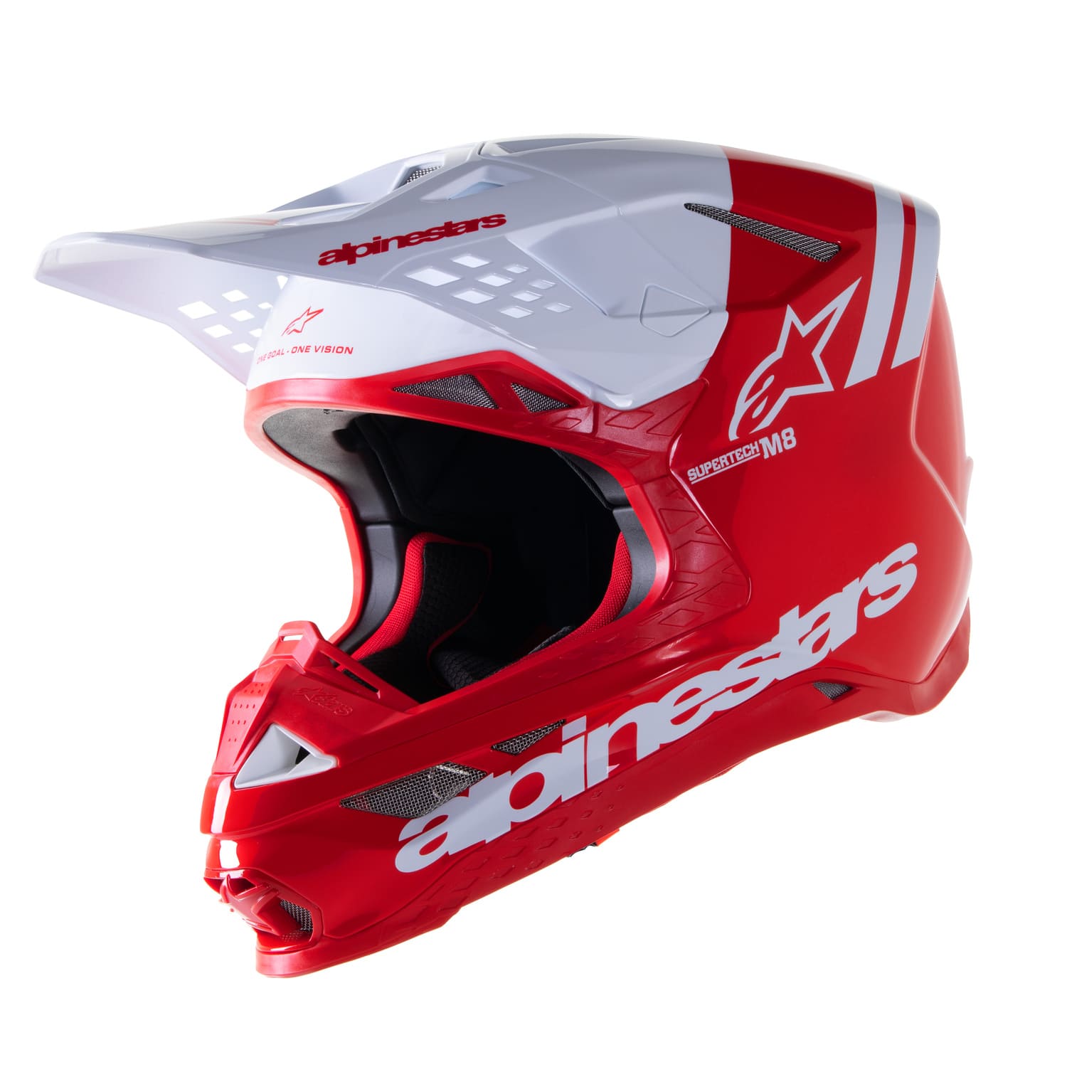 ALP1107928 Casco MX Alpinestars SM8 Radium 2 rosso/bianco XL