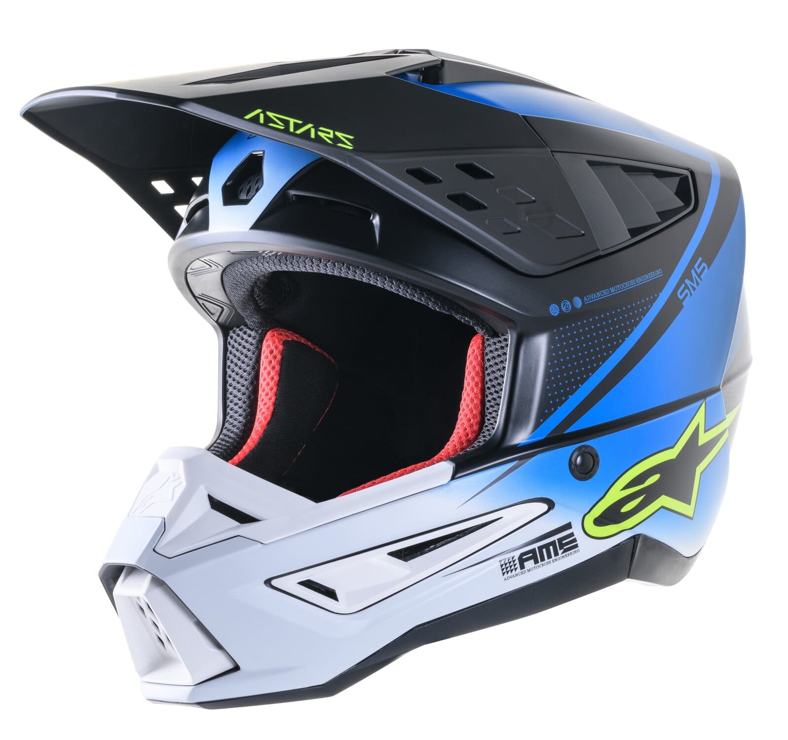 ALP1107952 Casco MX Alpinestars SM5 Rayon blu/bianco XL