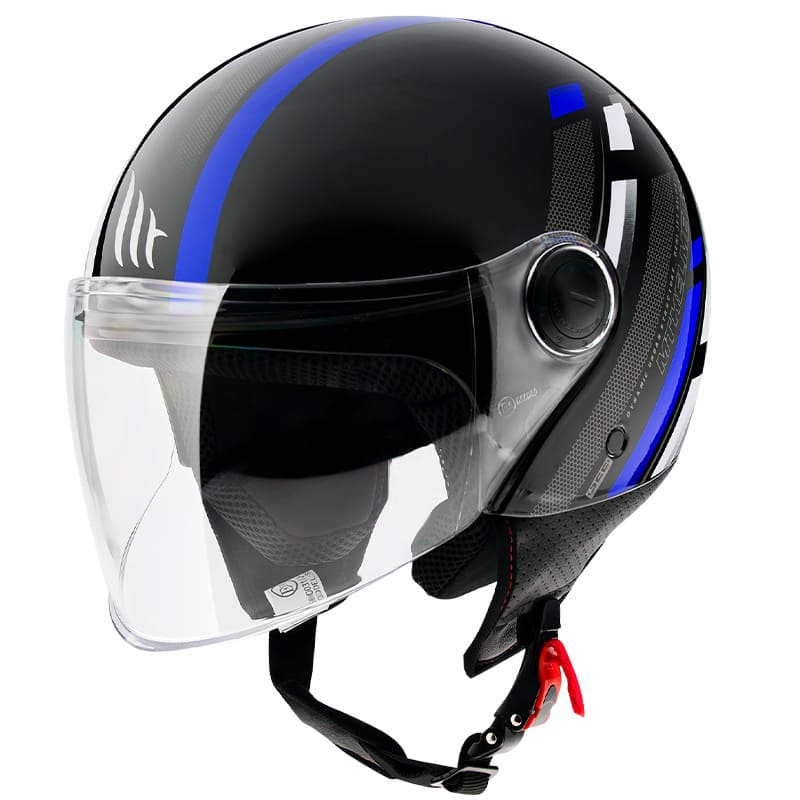 MT-181009 MT Street Scope Jet Helmet Black / Blue Gloss XL