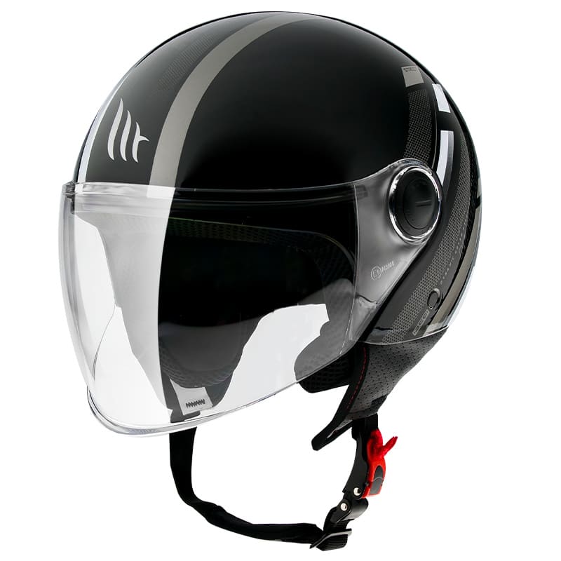 MT-160118 MT Street Scope Jet Helmet Black / Glossy Grey XL