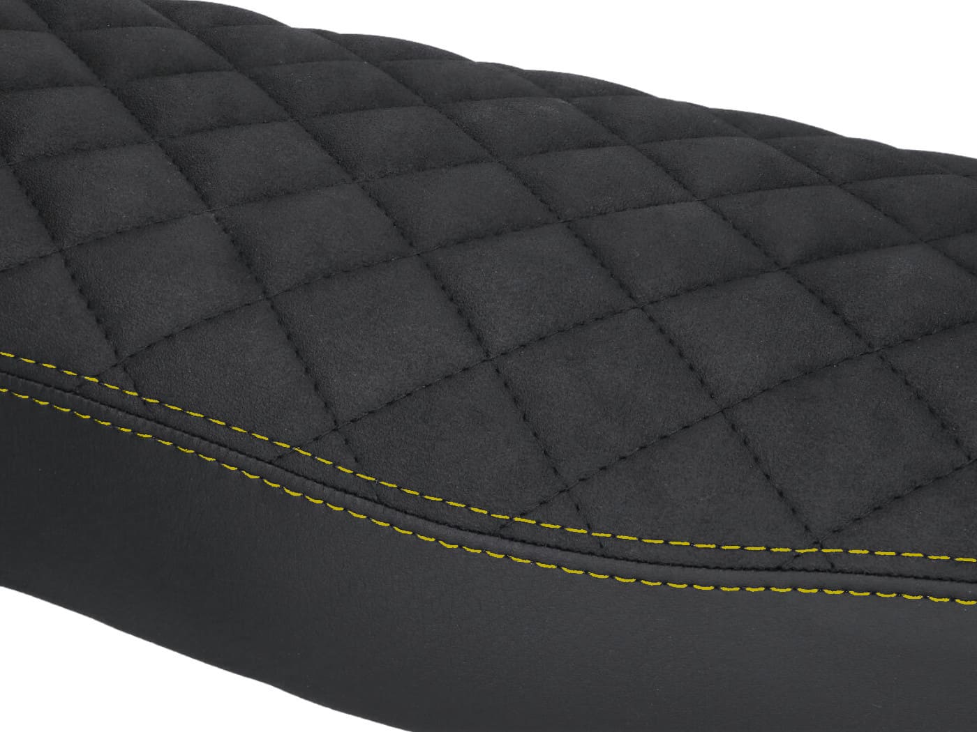 STT49207 Schmitt seat cover quilted black / yellow Simson S50 / S51 / S70