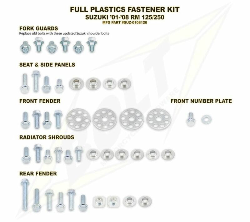 BLT-1061505 Bolt complete fairing bolt kit Suzuki RM125/250