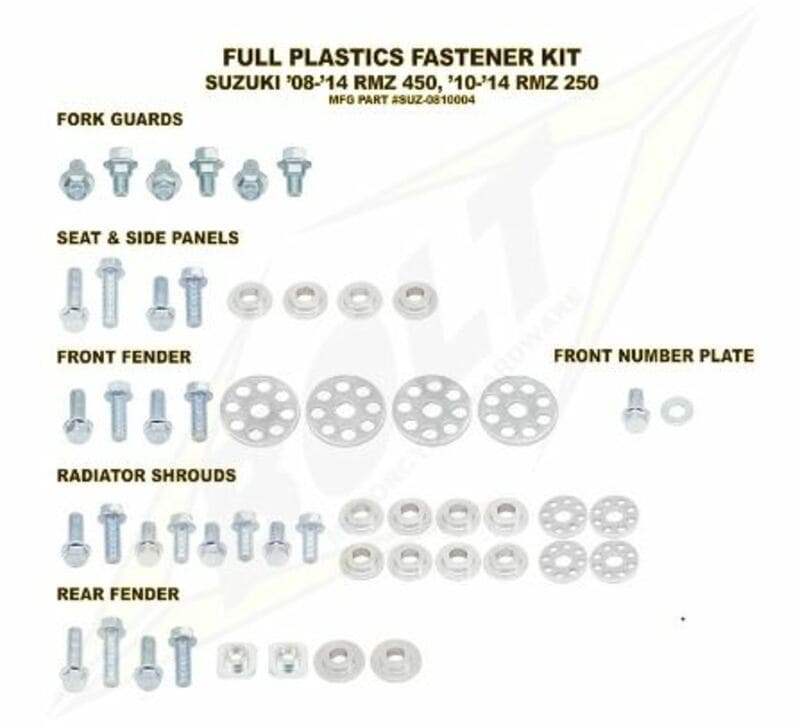 BLT-1061508 Bolt complete fairing bolt kit Suzuki RM-Z 450 / 250 up to 2018