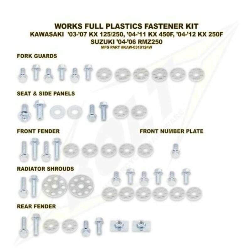 BLT-1073638 Complete Fairing Bolt Kit Bolt KTM up to 2015