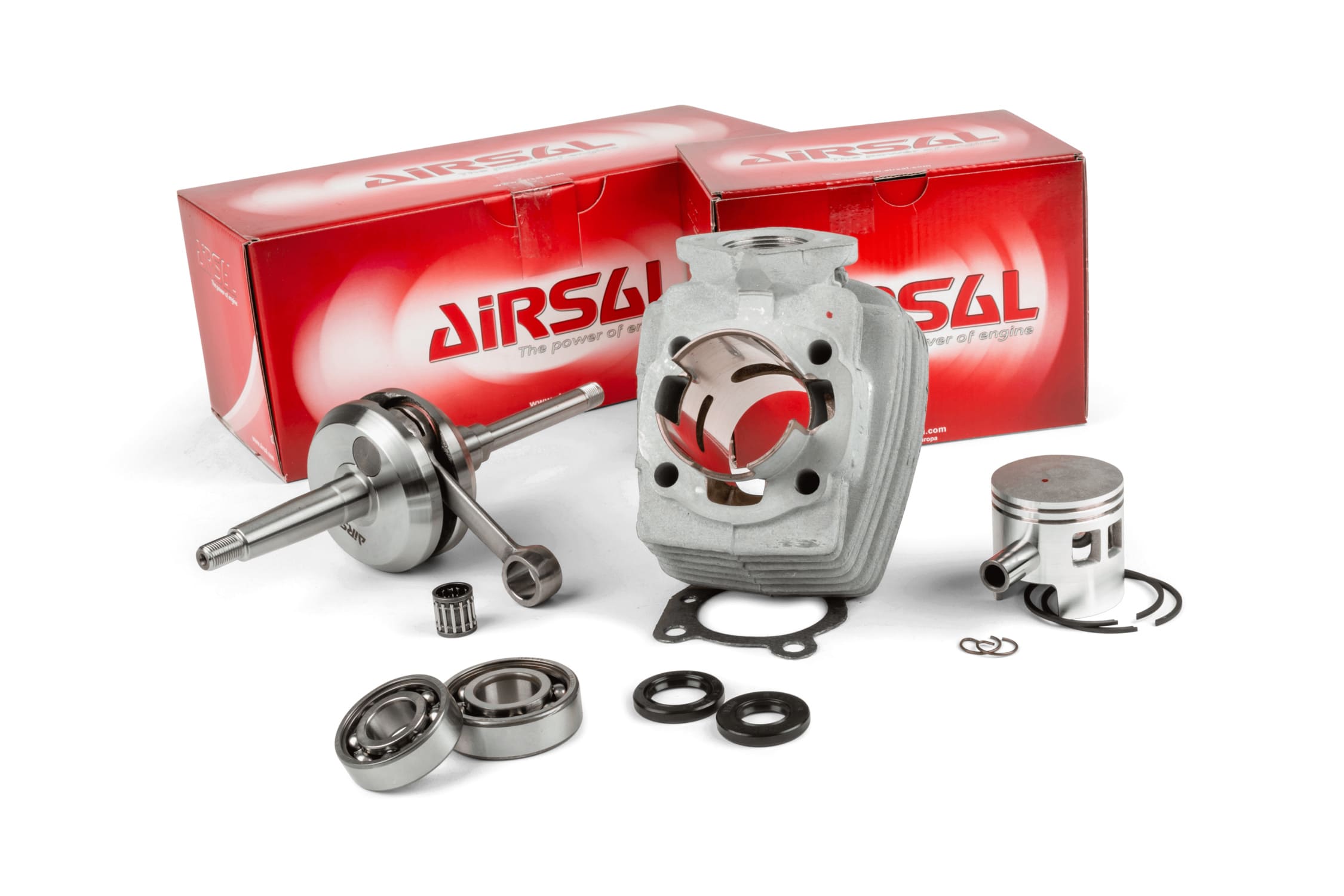 C02020846/PACK01 Airsal 70cc T3 Sport cylinder kit + crankshaft d.46mm Peugeot 103 AC (large cone)