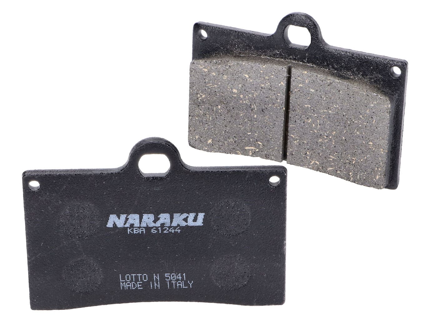 NK430.63 Pastiglie freno Naraku organico Aprilia RS 50 14-16 / RS4 125 / Cagiva Mito 125 / Derbi GPR 50 2T Euro2 / 125 4T Euro3