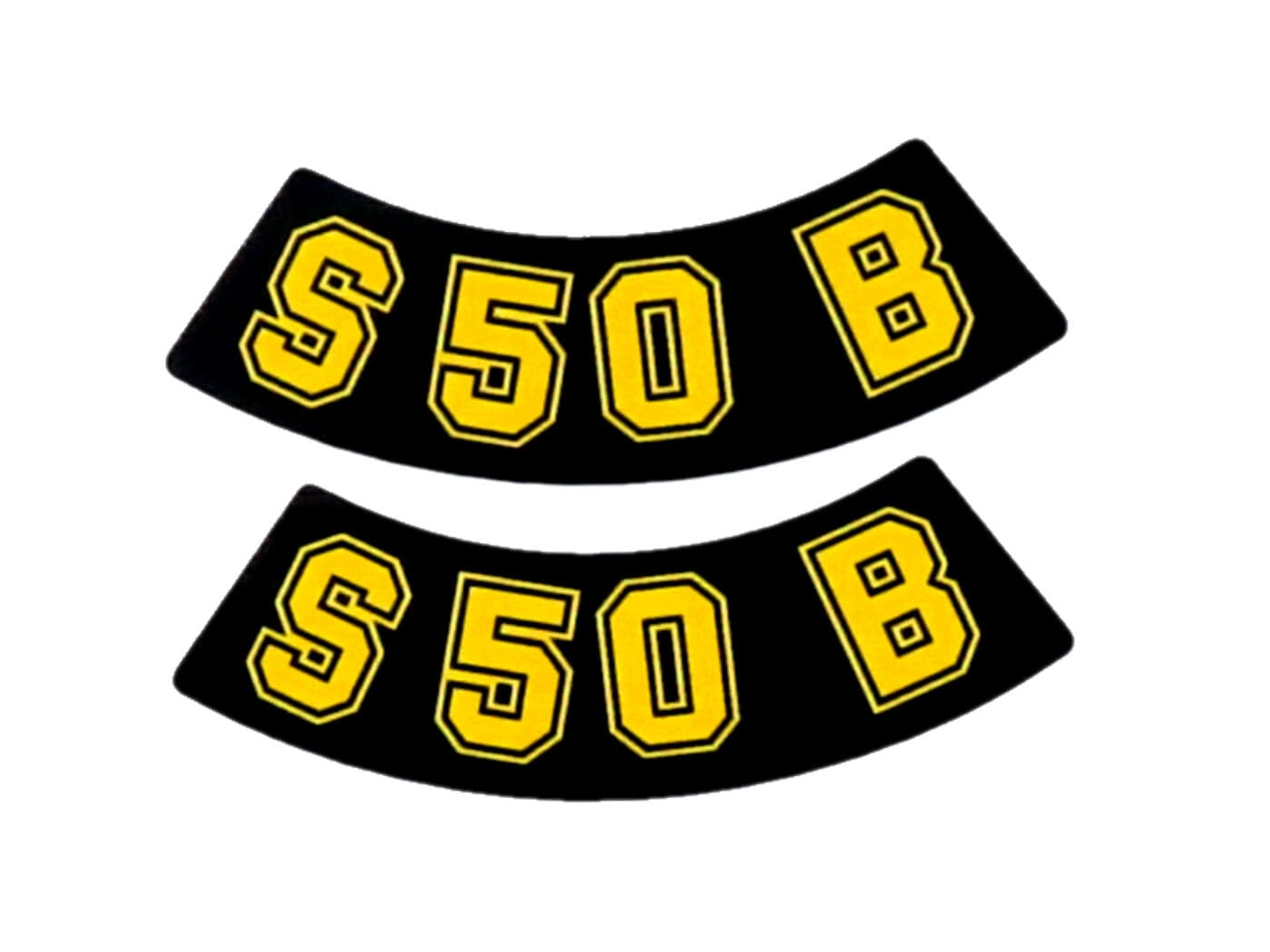 MOF-41971 Sticker (x2) S50 B black / yellow Simson S50