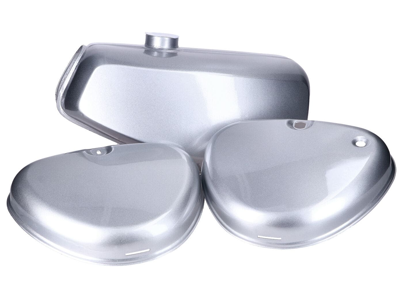 MOF-49098 Tank and side fairing set silver Simson S50 / S51 / S70