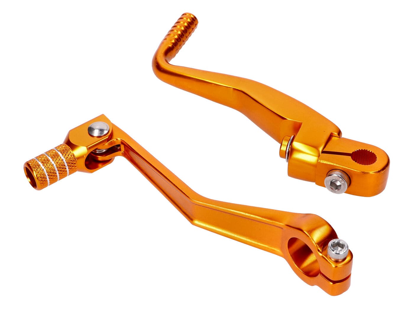 MOF-49318 Set pedalina cambio + avviamento pieghevole alluminio oro Simson S50 / S51 / S53 / S70 / S83