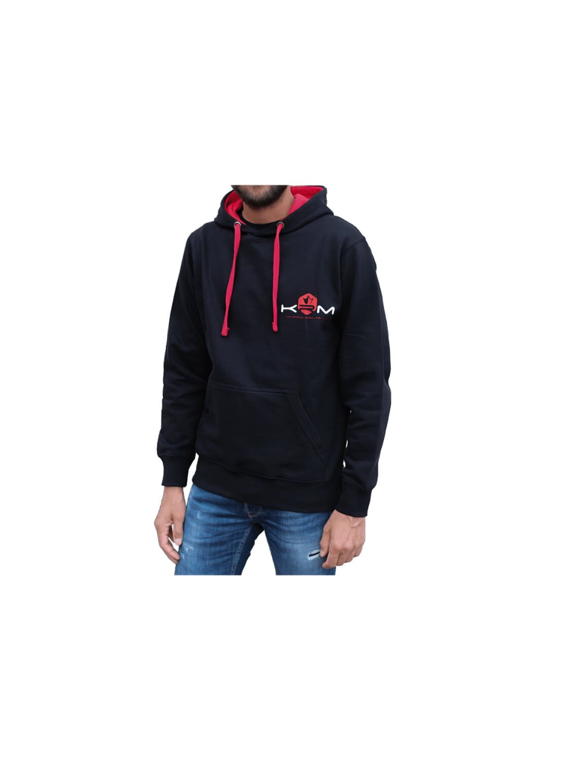 KR403F Hoody Black/Red KRM Pro Ride XS