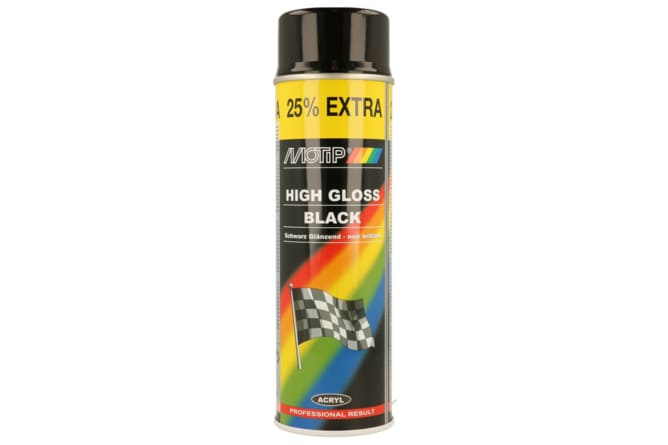 MOT4005 Vernice Spray Motip, 500ml, nero brillante