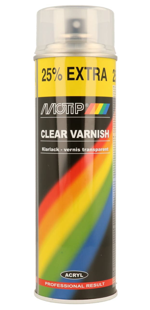 MOT4000 Motip Spray Paint, 500ml, Matt Clear Varnish