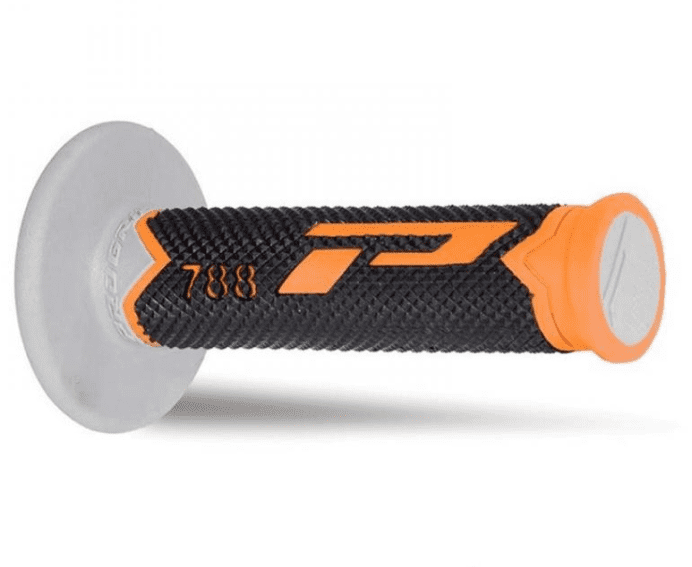 405401205 pair of progrip 788-222 mx grips, orange/black/grey, triple density, without hole