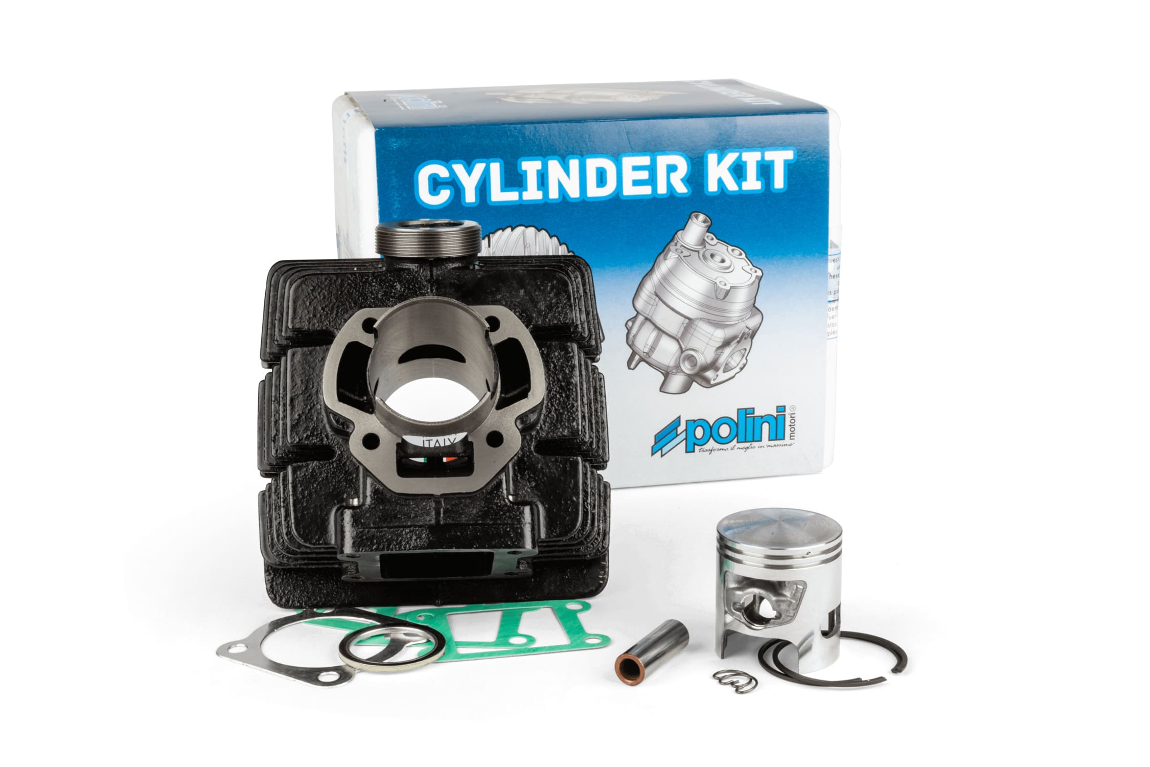 P166.0047 Polini 63cc cast iron cylinder kit D.45mm Yamaha DT50 R /M /MX AC -92