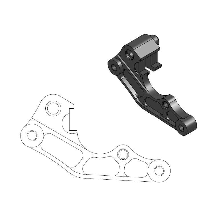 MMAST-17010085 Supporto pinza freno Moto Master 260mm YZ / YZF 2000 - 2007