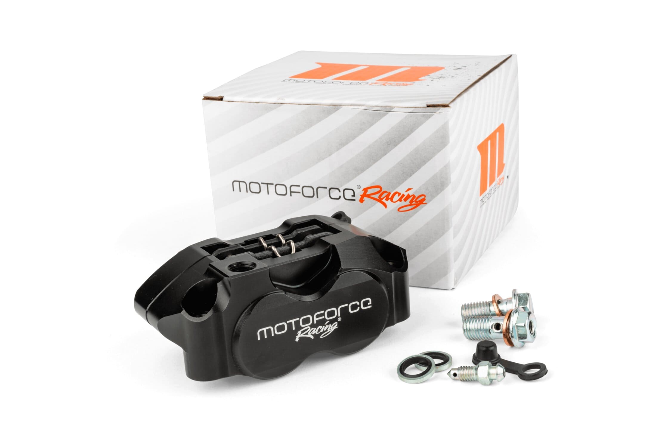 PINZA FRENO 4 PISTONCINI MOTOFORCE RACING NERO