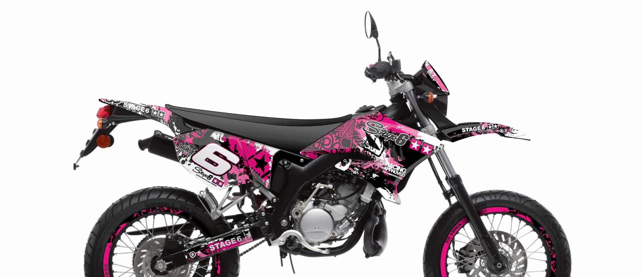 S6-058801/PK Kit deco Stage6 rosa - nero Yamaha DT50 / MBK X-Limit