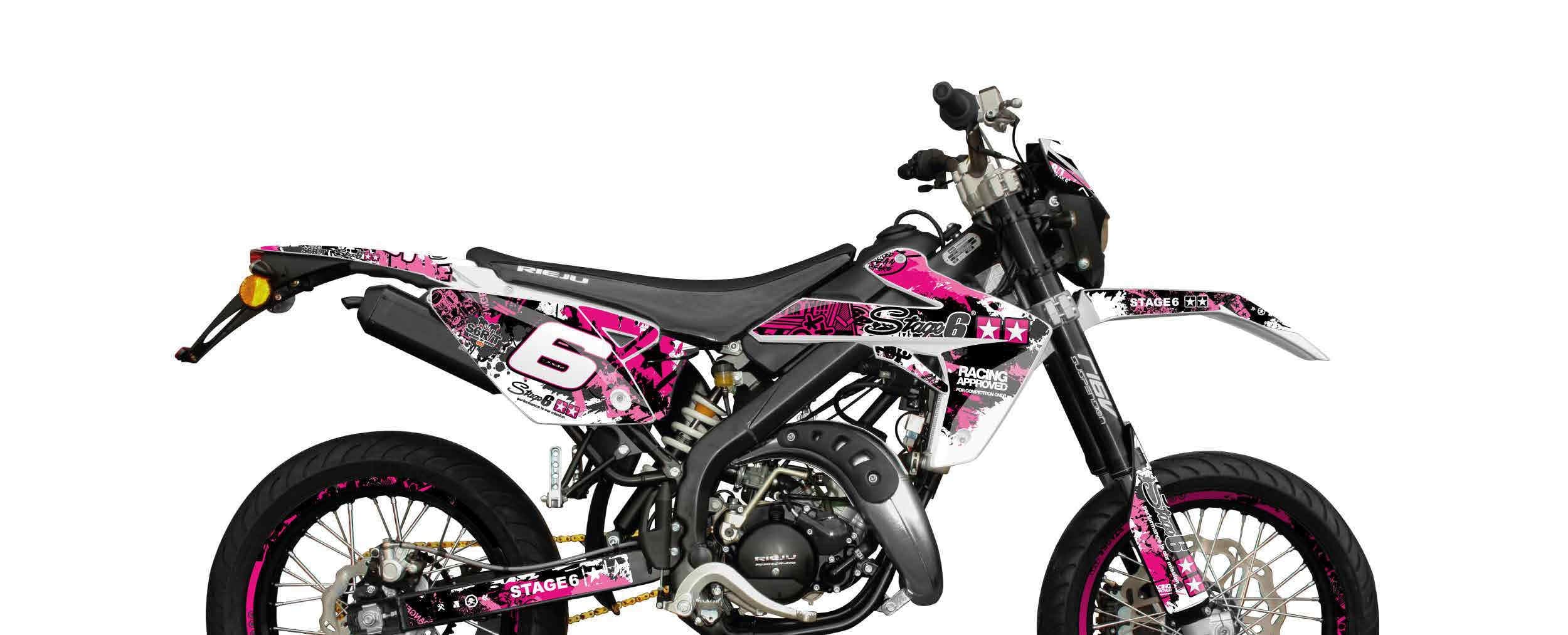 S6-058802/PK Kit deco Stage6 rosa - nero Rieju MRT