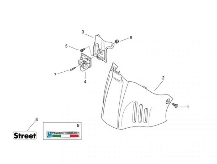 63597400xn5 coperchio ispezione verniciato nero originale aprilia scarabeo 50 2t e2 eng. piaggio 2010-2012 (emea)