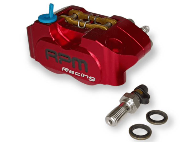 Pinza freno radiale 4 pistoncini RPM Rossa