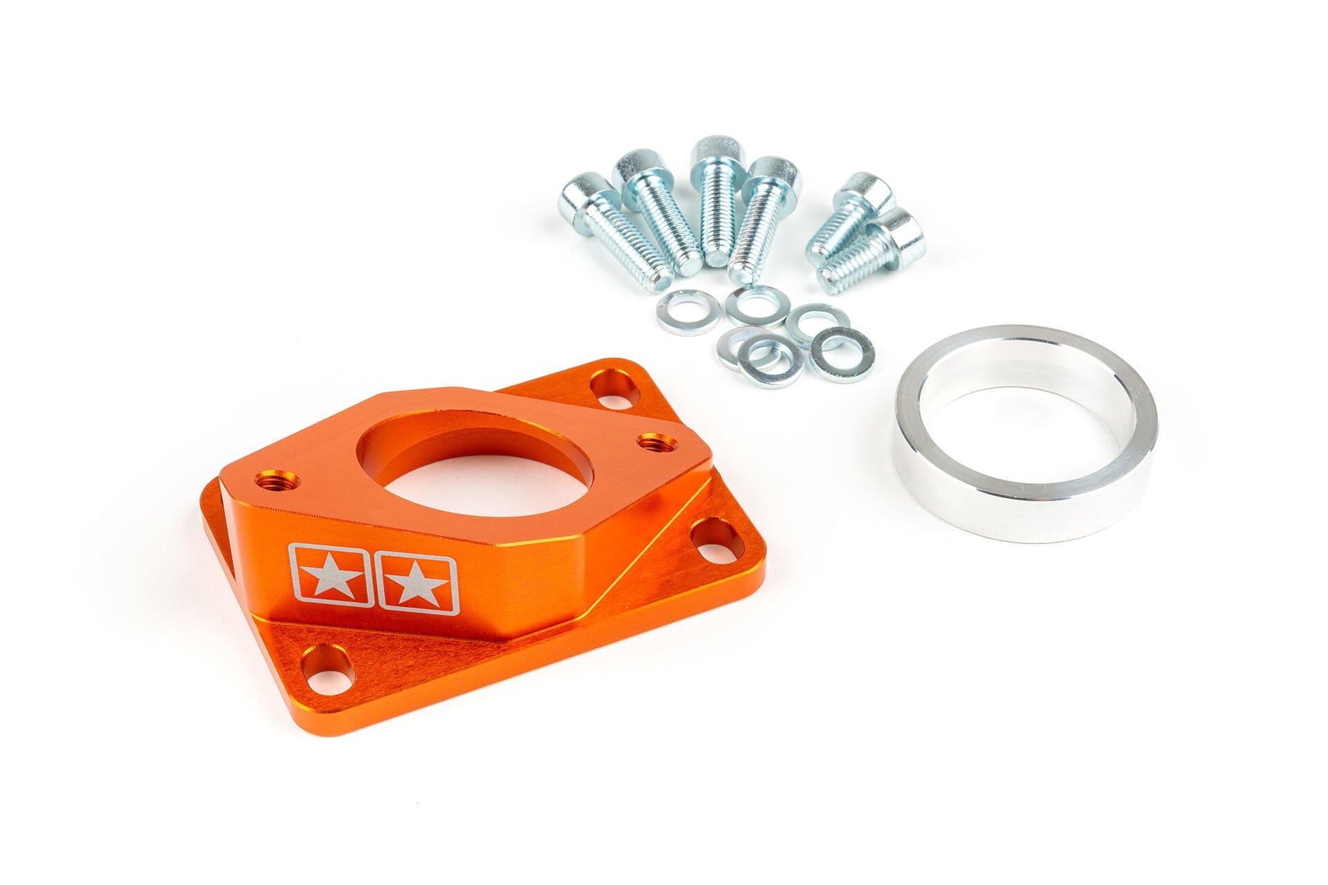 s6-3318803/or collettore aspirazione stage6 r/t high flow 34mm derbi / minarelli am6 arancio (ebs050) stage6 rt