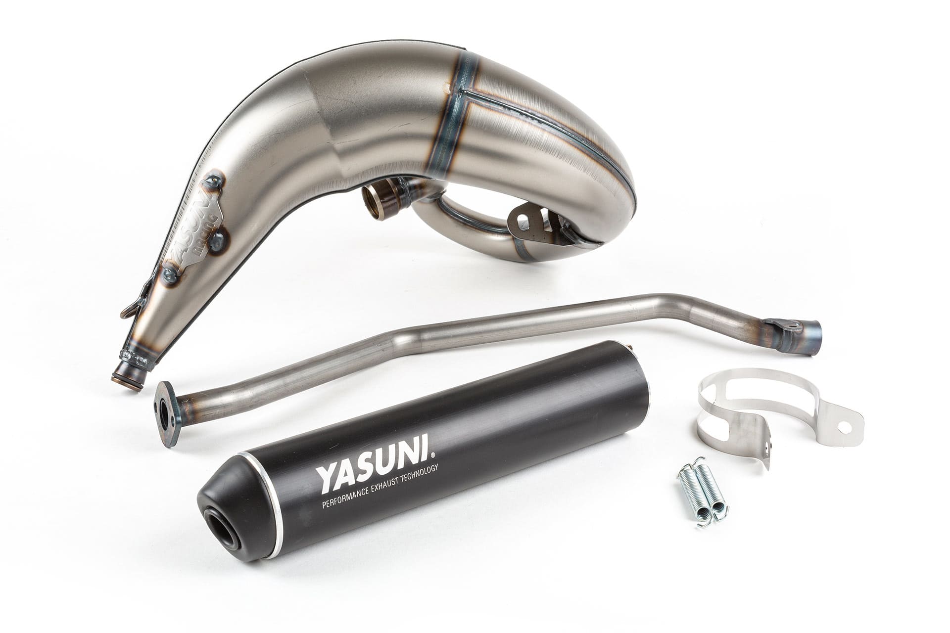 YAS807XB-D72 Yasuni Cross ML Max Black Sherco 50cc exhaust (top right assembly)