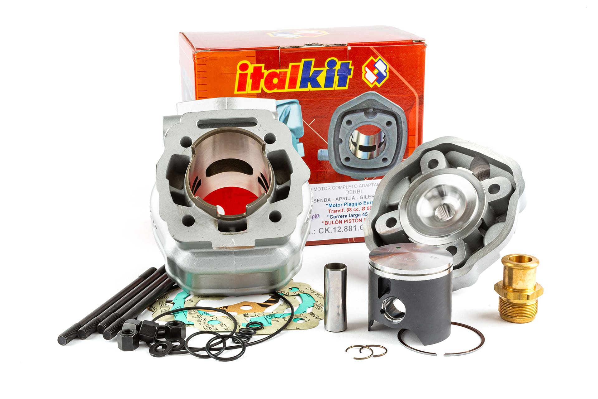 IKCK12881GR Cylinder Kit d.50mm stroke 44.9mm Italkit 88cc Derbi Euro3