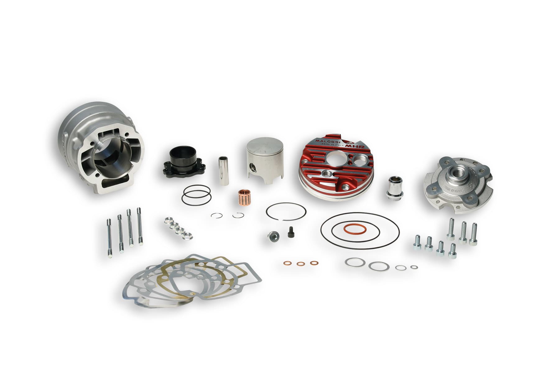 3116992 Malossi 90cc d.52 drr drx 90 2t lc 2016 -&gt; aluminium h2o big bore red head modular cylinder kit