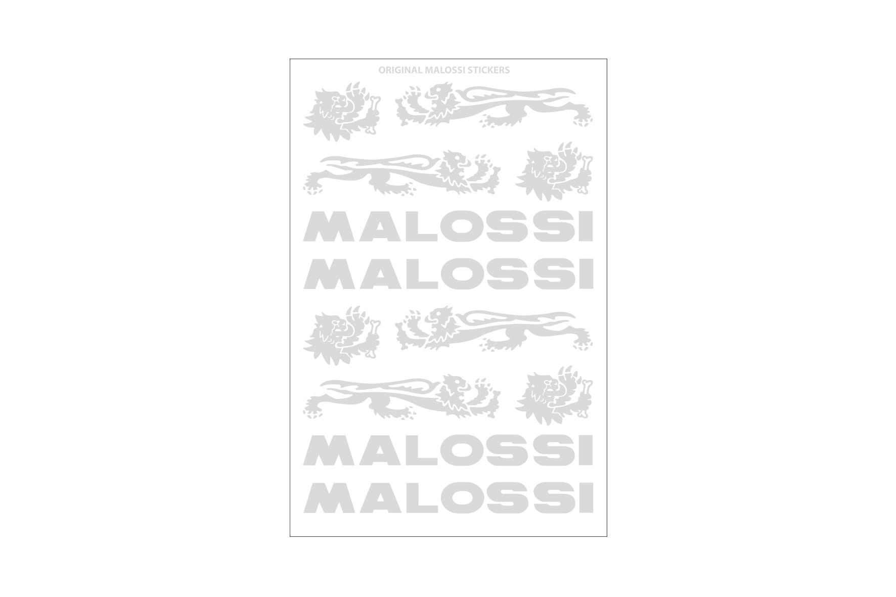 M3314465 Malossi Mini Sticker Sheet 11x16,8cm chrome