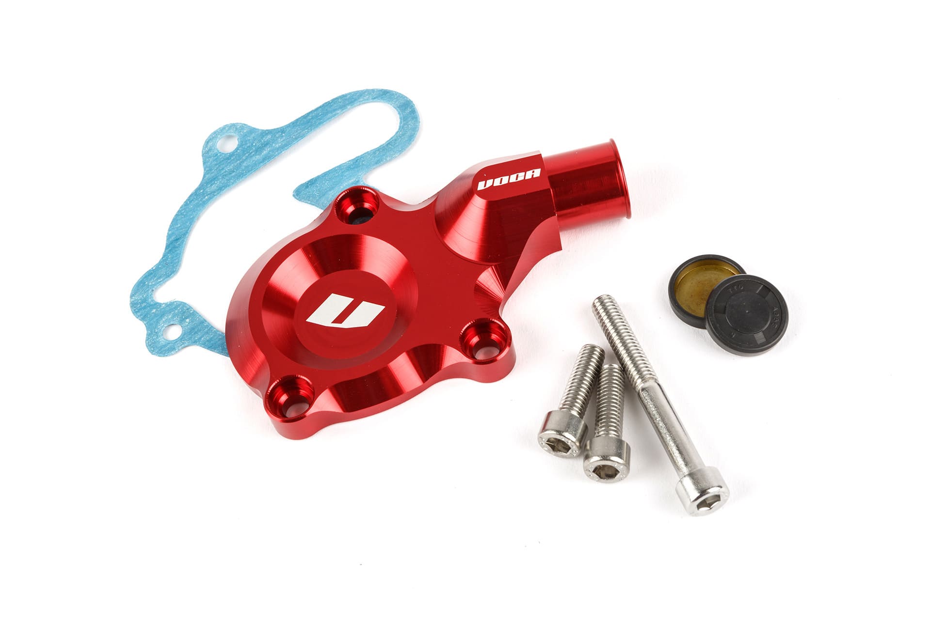 VCR-RD09.AM6/RE Water Pump Cover Voca CNC red Minarelli AM6