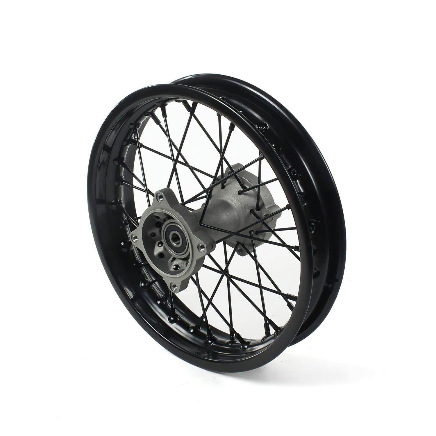 MB2626 Rear Wheel / Rim Steel d.12mm - 12'' Pit Bike / Dirt Bike Black