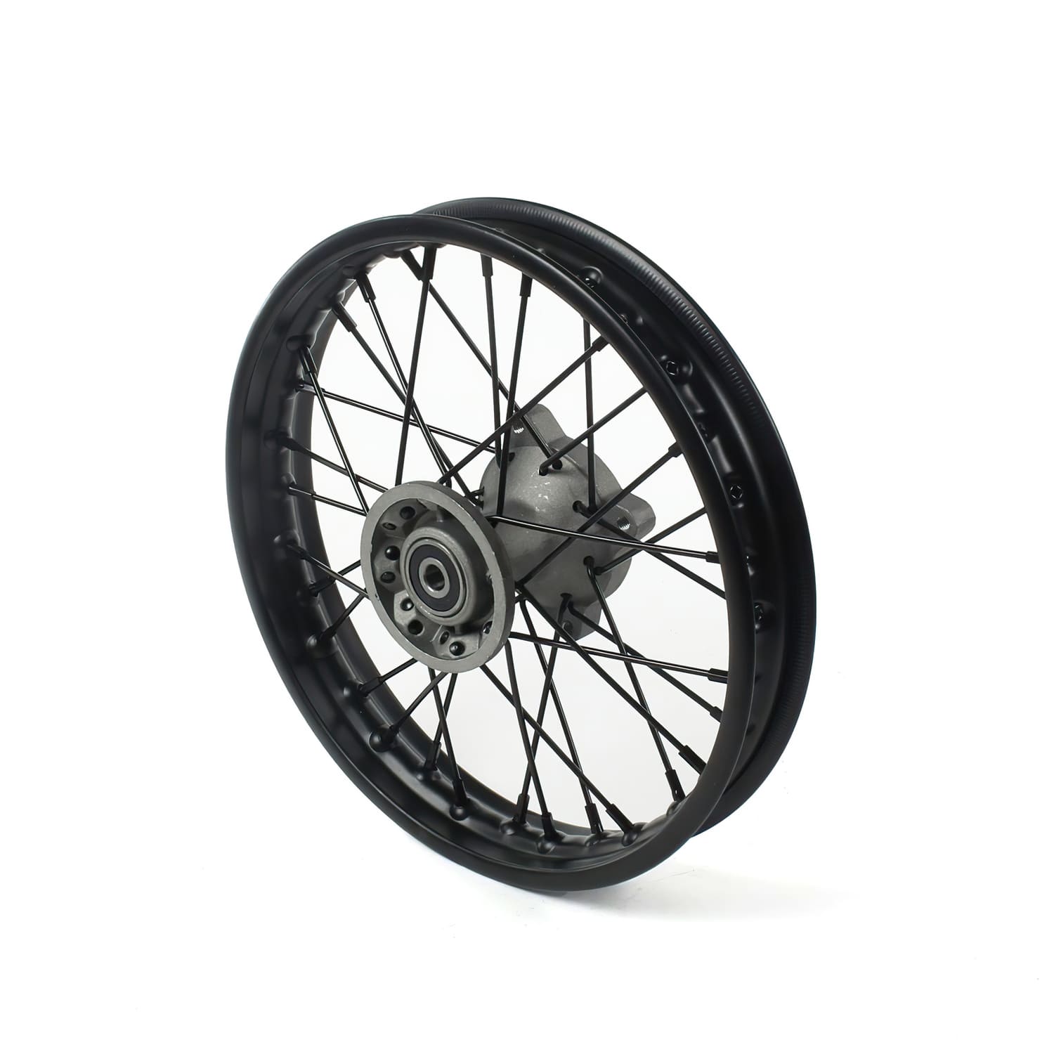 MB2627 Front Wheel / Rim Steel d.15mm - 12'' Pit Bike / Dirt Bike Black