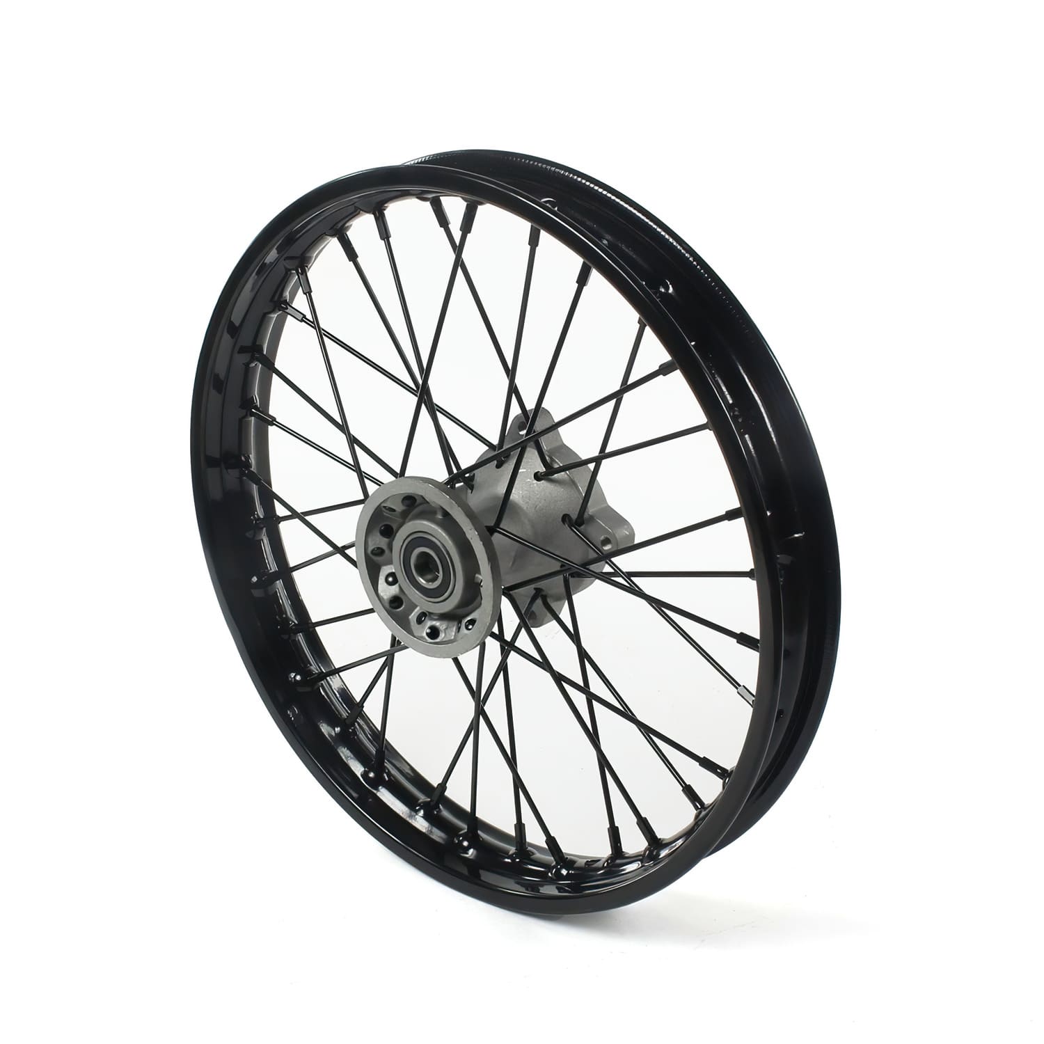 MB3270 Front Wheel / Rim Steel d.15mm - 14'' Pit Bike / Dirt Bike Black