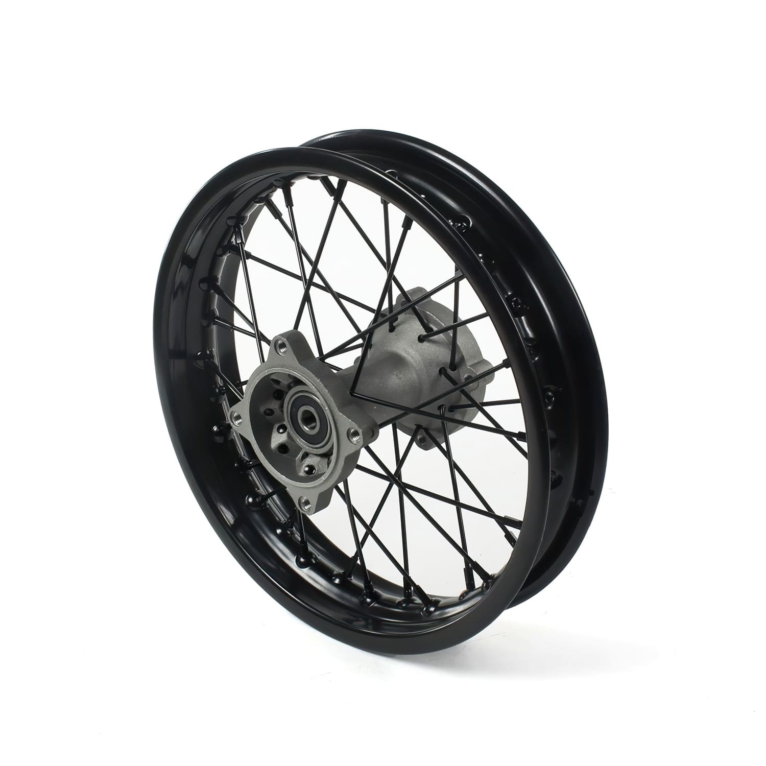 MB3272 Rear Wheel / Rim Steel Axle 15mm - 12'' Pit Bike / Dirt Bike Black